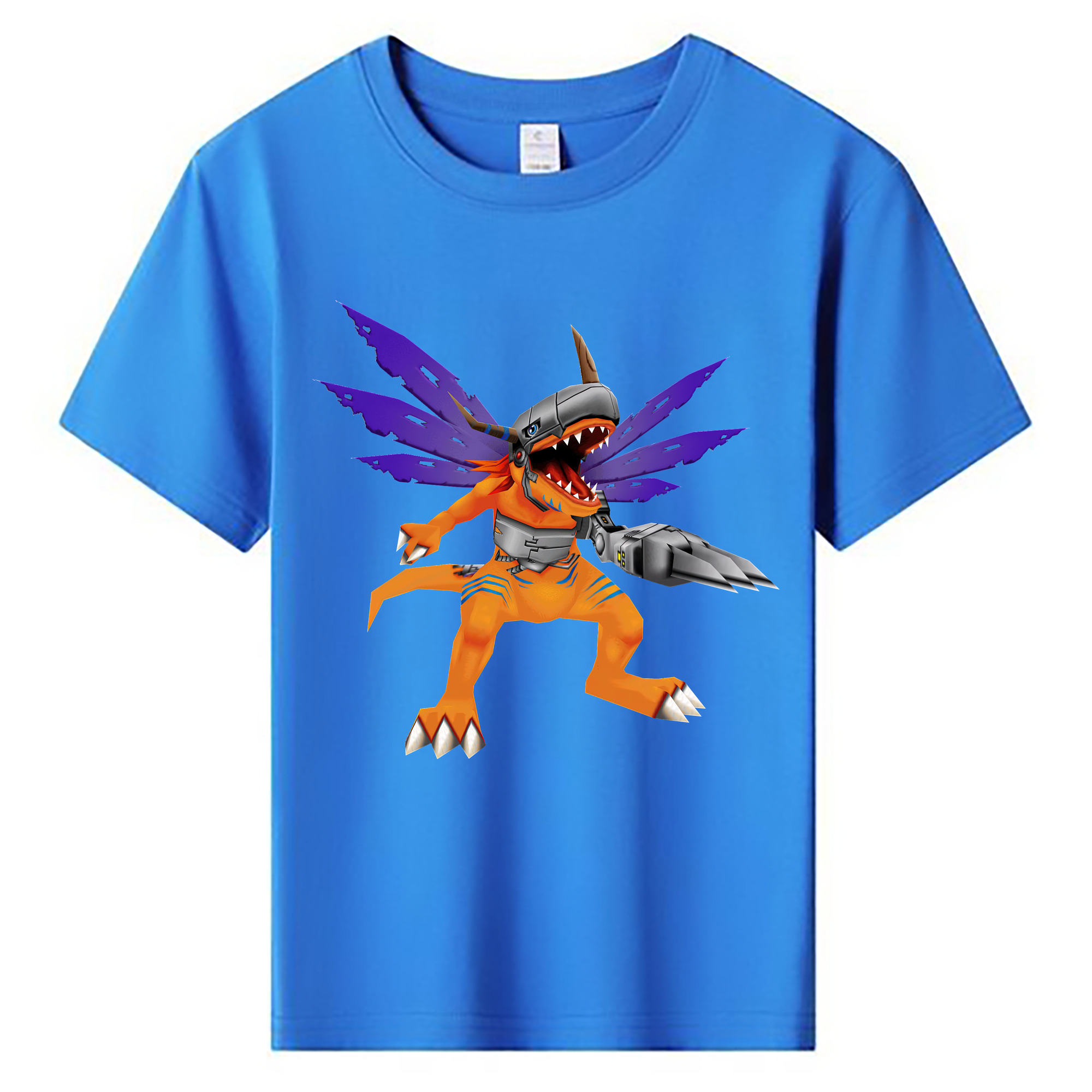 （画像用） Digimon デジタルモンスター/デジモン 綿100％キッズTシャツ（フロントプリント）